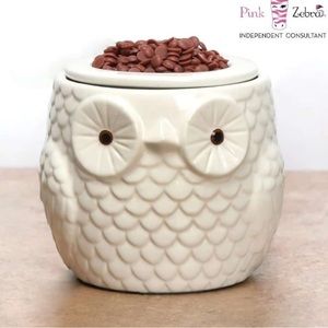 Pink zebra white owl simmer pot